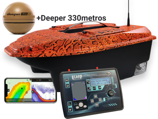 Barco Cebador CARPIO C3 camu N + Deeper CHIRP 2