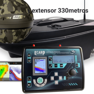 Barco Cebador CARPIO C3 Negro con Deeper CHIRP + 4